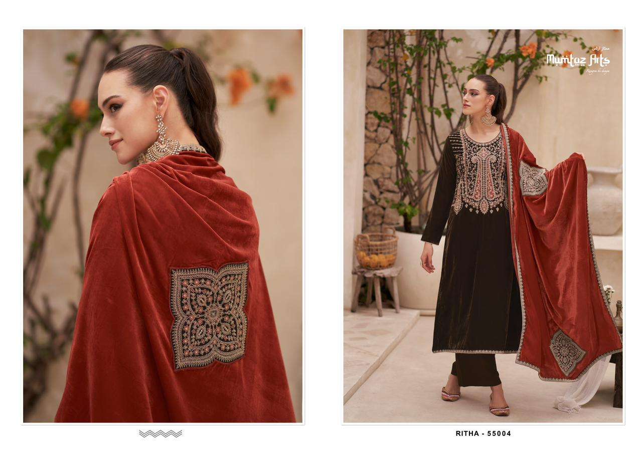 Mumtaz Ritha Velvet Designer Salwar Kameez Wholesale catalog