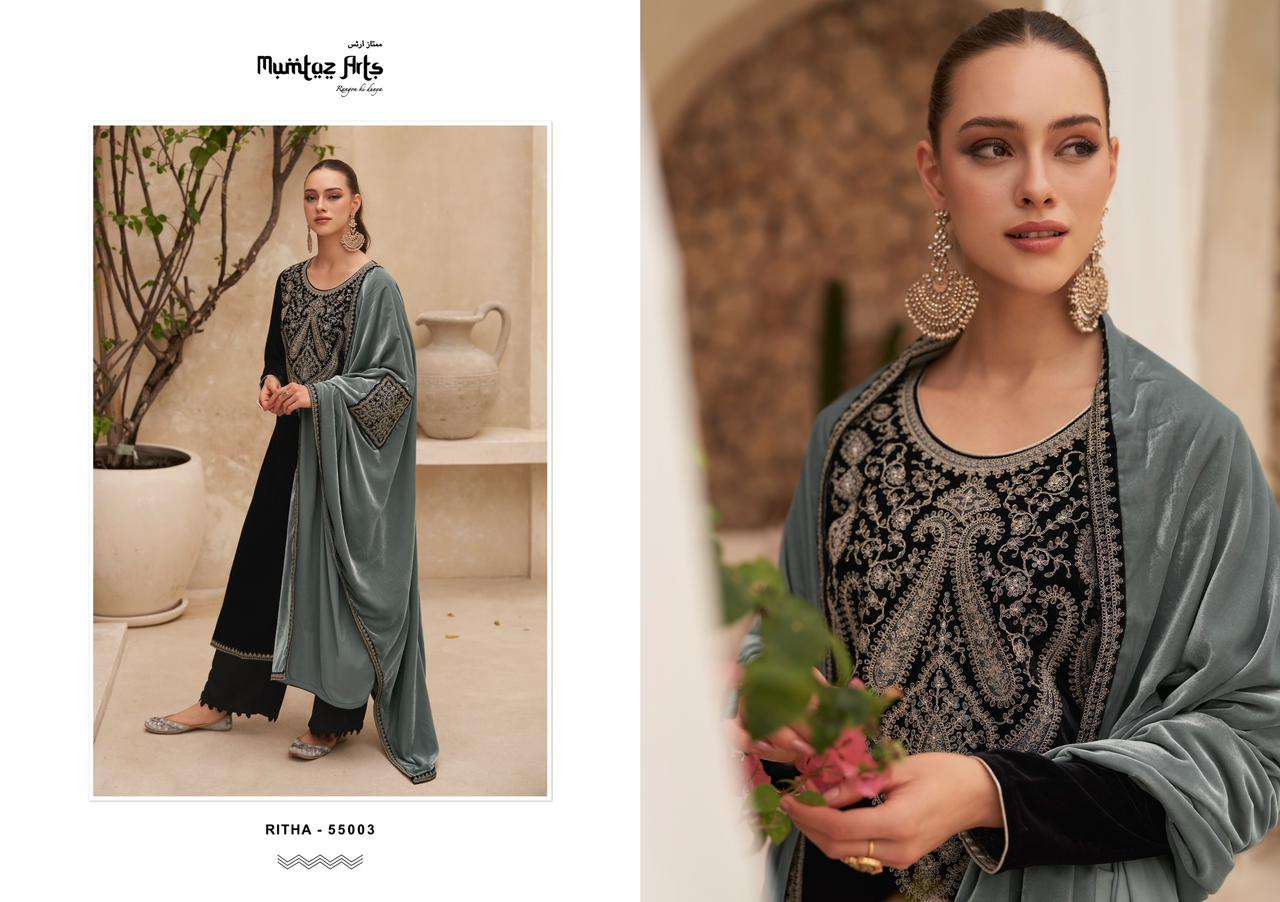 Mumtaz Ritha Velvet Designer Salwar Kameez Wholesale catalog