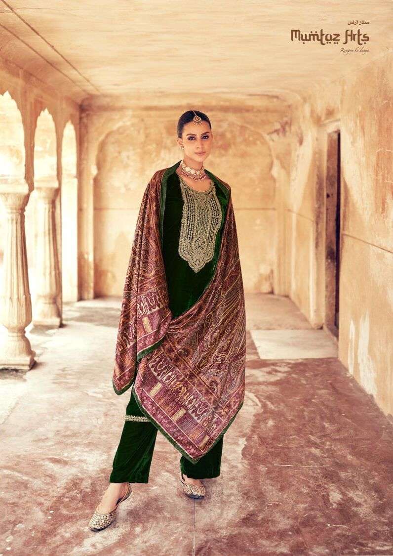 Mumtaz Safaa 68002 Velvet Emrboidery Salwar Kameez Wholesale catalog