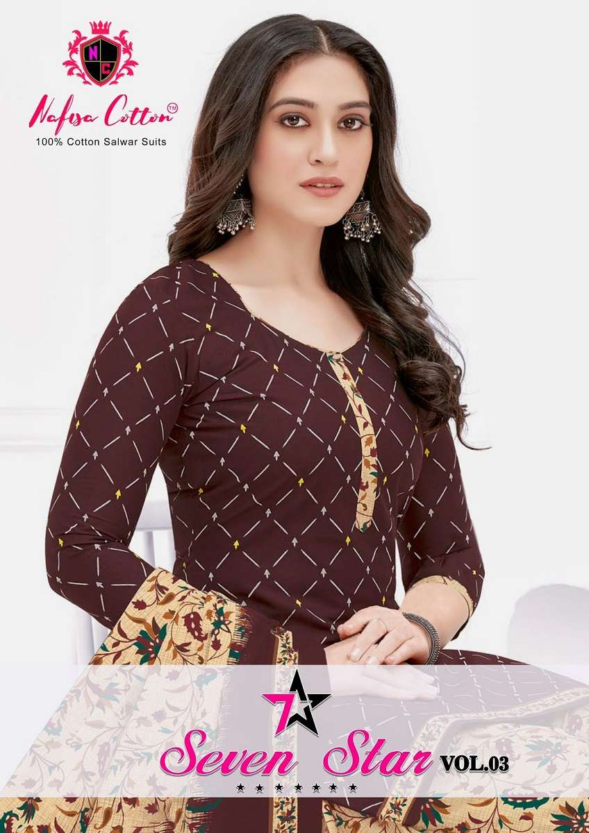Nafisa Seven Star Vol-3 – Dress Material - Wholesale Catalog