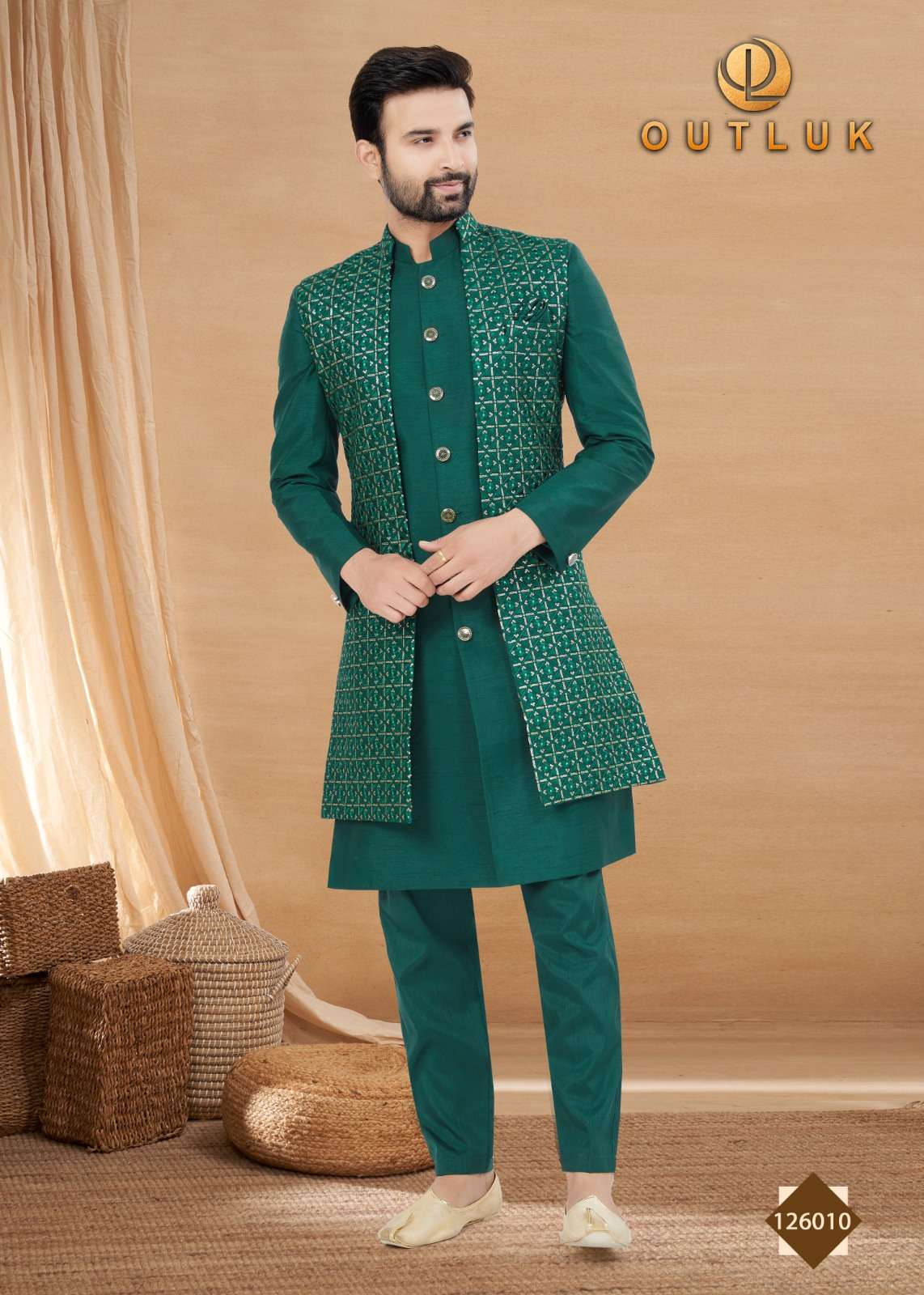 Outlook Vol 126 Indo Western Kurta Pajama With Jacket Wholesale catalog