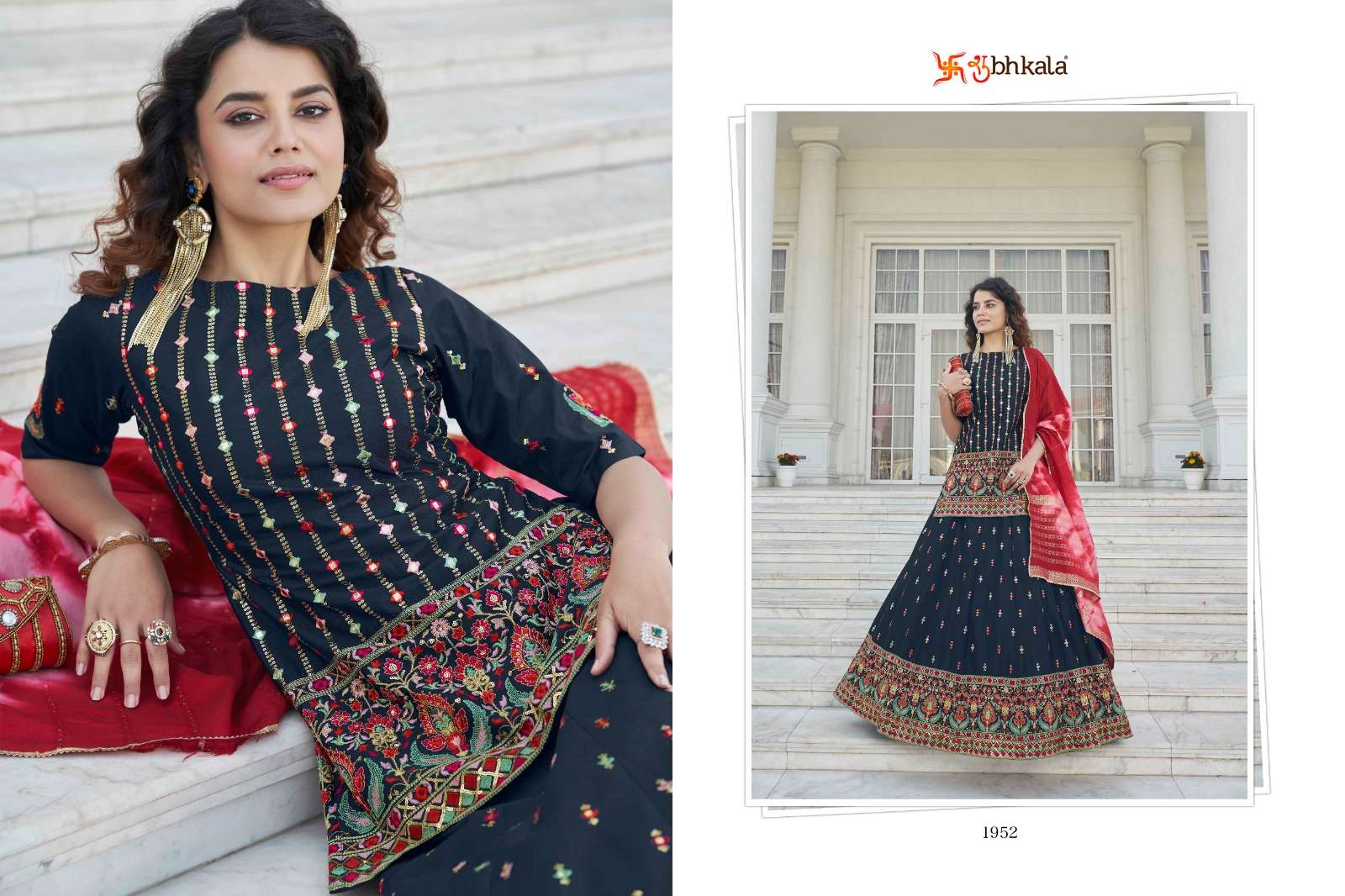 PARAMPARA VOL. 1952 Bridal Gota Patti with Thread Embroidered Semi Stitched Lehenga Choli Wholesale catalog