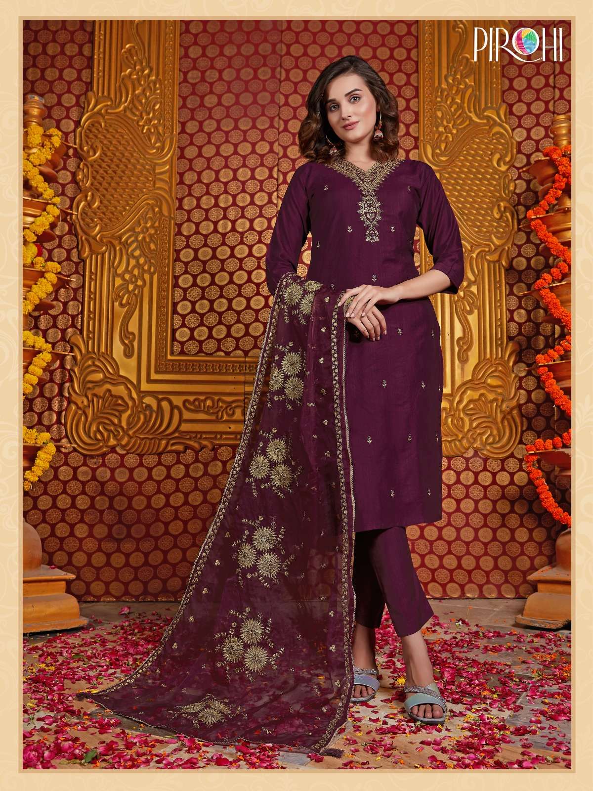 Pirohi Kurti Mannat Vol 1 Silk Kurti Bottom Dupatta Wholesale catalog