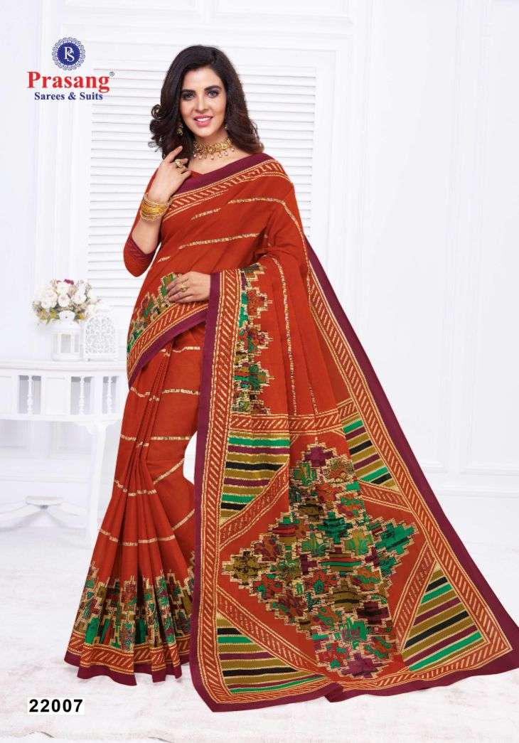 	Prasang Suncity Vol-22 – Cotton Saree -Wholesale Catalog