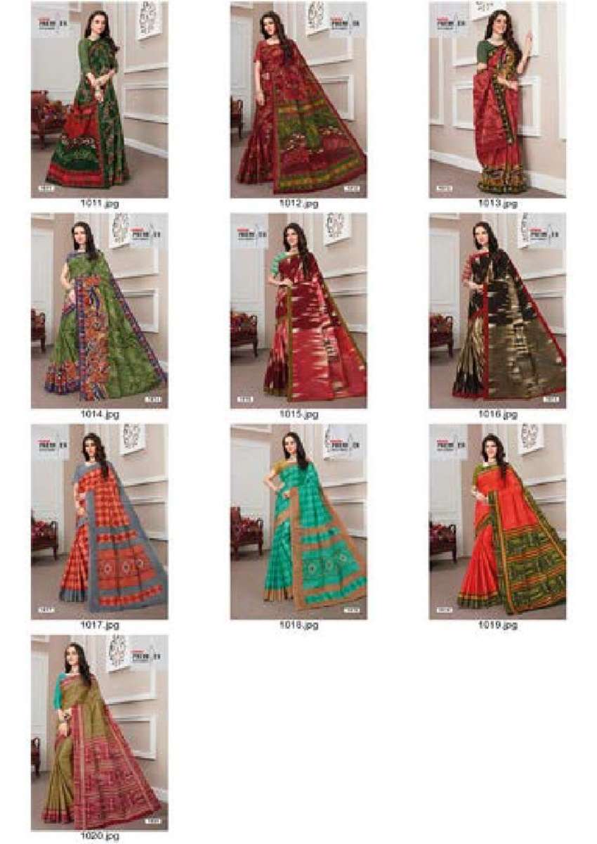 	Premier Vasudha Vol-1 – Cotton Saree -Wholesale Catalog