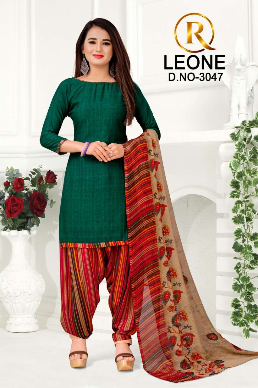 R Leone Synthetic Selection Design – Dress Material -Wholesale Catalog