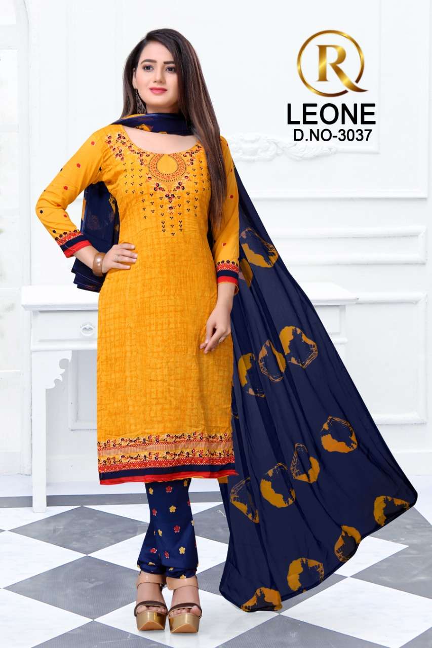 R Leone Synthetic Selection Design – Dress Material -Wholesale Catalog