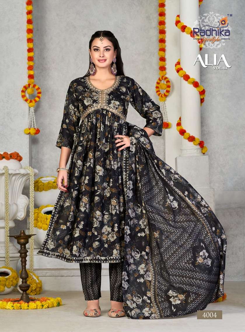 RADHIKA LIFE STYLE Alia Vol -4 GOWN  Kurti Wholesale catalog