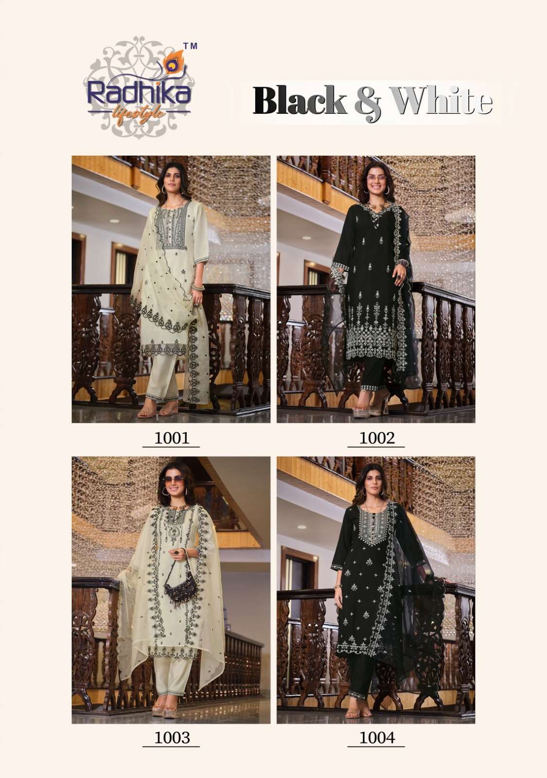 RADHIKA LIFE STYLE Black & white vol-1 Kurti Wholesale catalog
