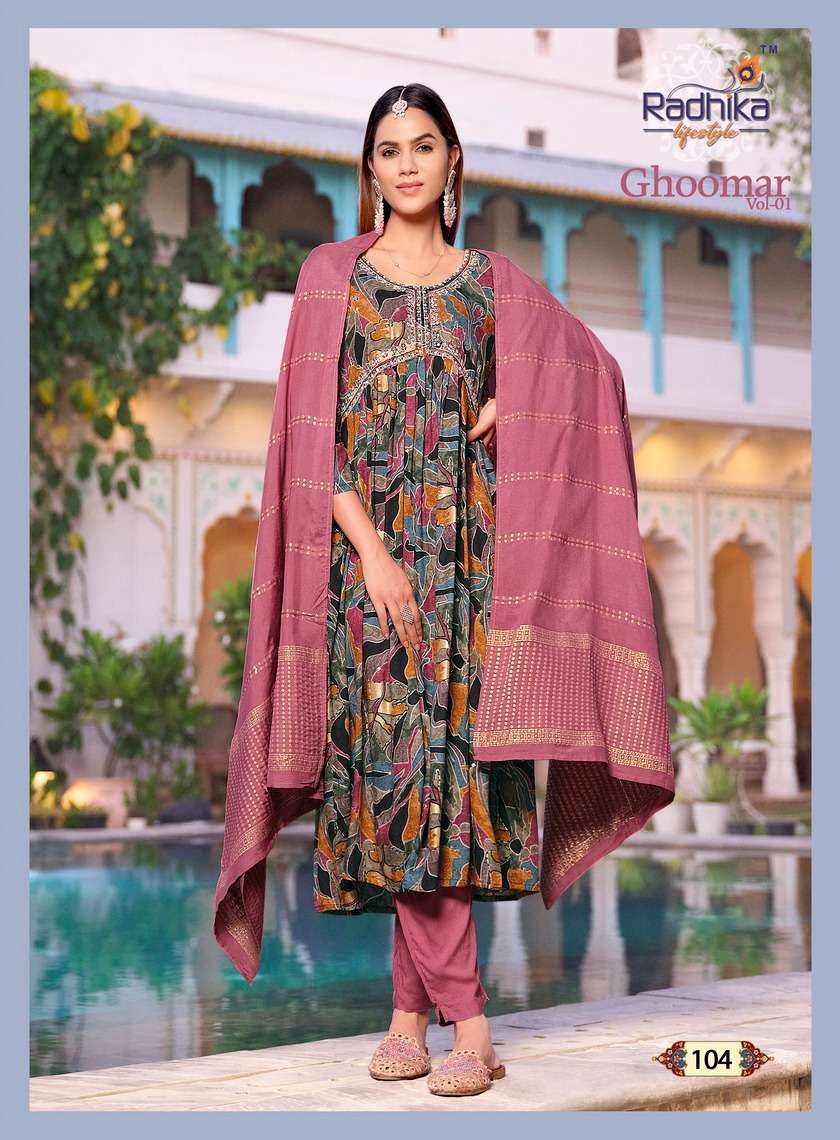 RADHIKA LIFE STYLE GHOOMAR vol-1 Kurti Wholesale catalog
