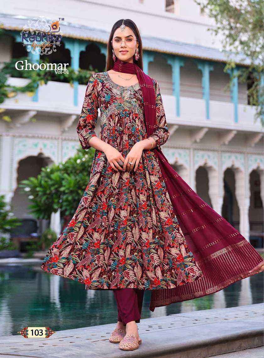 RADHIKA LIFE STYLE GHOOMAR vol-1 Kurti Wholesale catalog