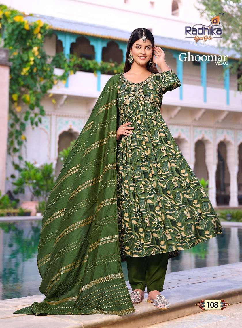 RADHIKA LIFE STYLE GHOOMAR vol-1 Kurti Wholesale catalog