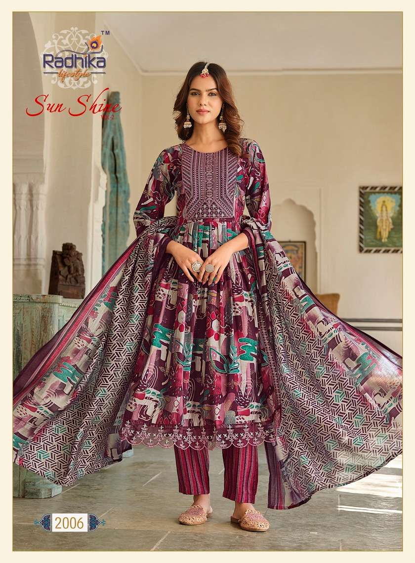 RADHIKA LIFE STYLE SUNSHINE vol-2 Naira Cut Kurti Wholesale catalog