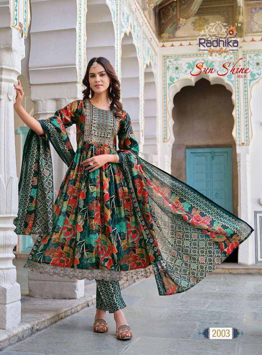 Radhika Sunshine Vol 2 Muslin Printed Kurti Bottom With Dupatta Wholesale catalog