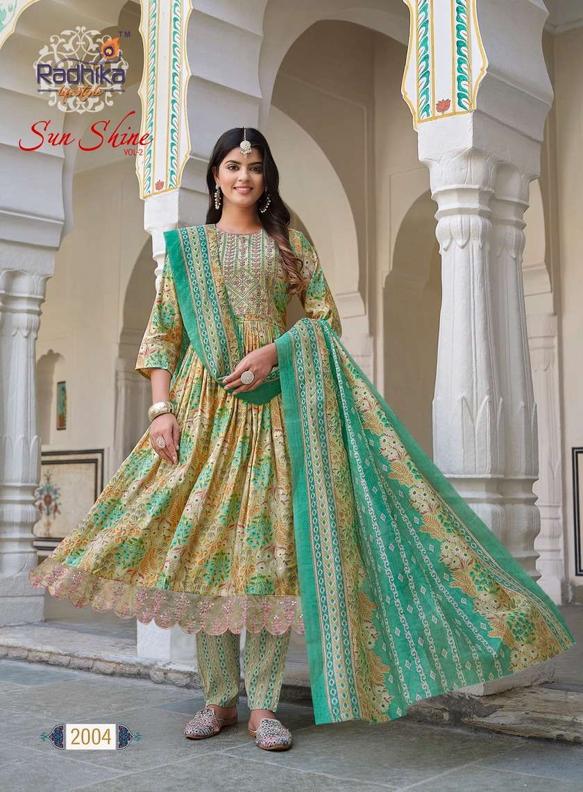 Radhika Sunshine Vol 2 Muslin Printed Kurti Bottom With Dupatta Wholesale catalog