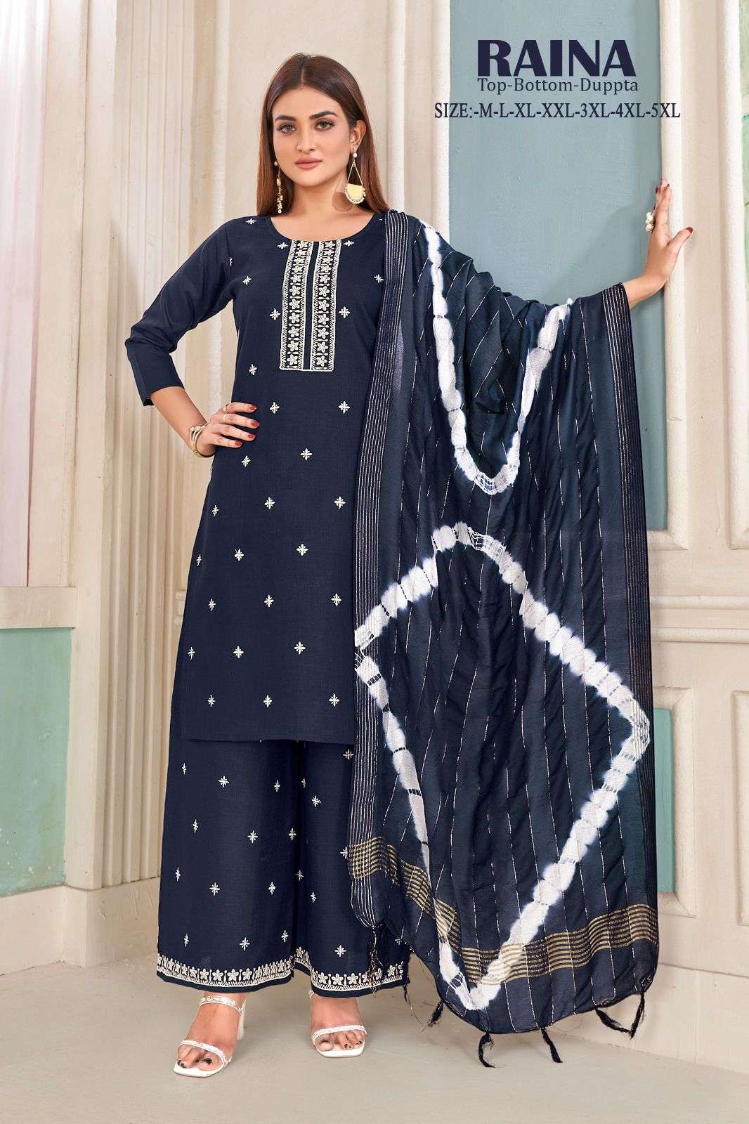 RAINA COTTON WITH FANCY WORK Kurti Wholesale catalog