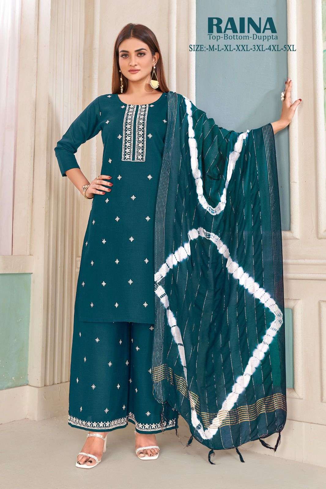 RAINA COTTON WITH FANCY WORK Kurti Wholesale catalog
