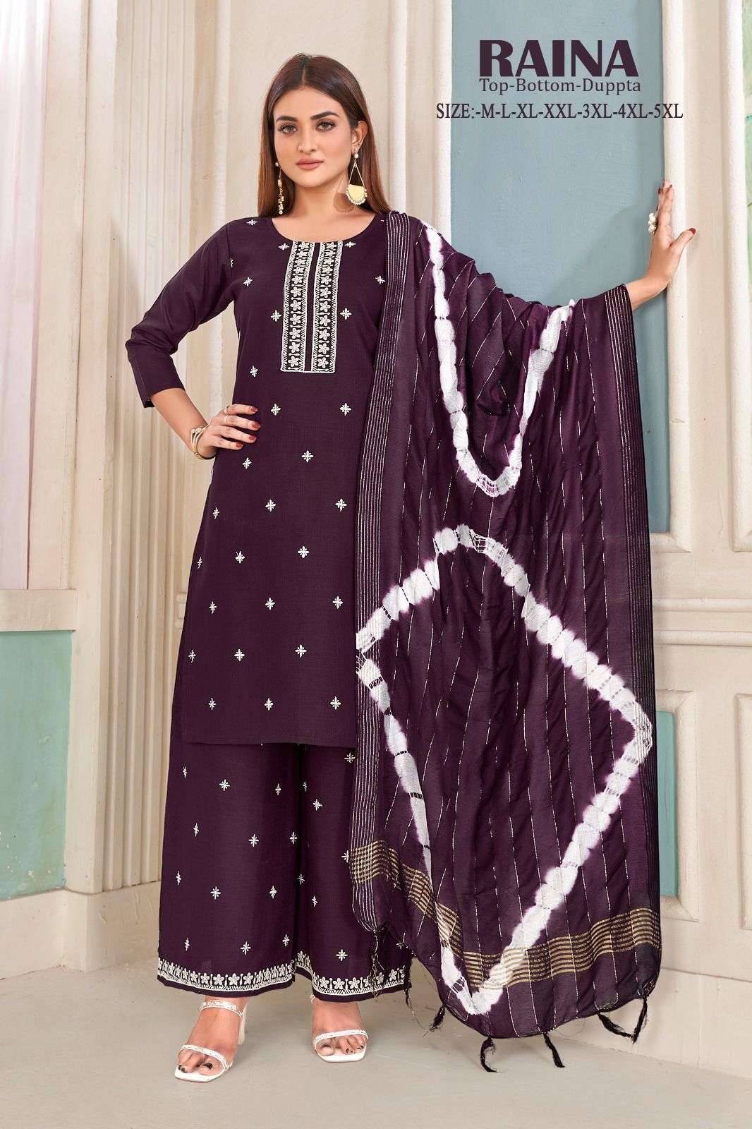 RAINA COTTON WITH FANCY WORK Kurti Wholesale catalog