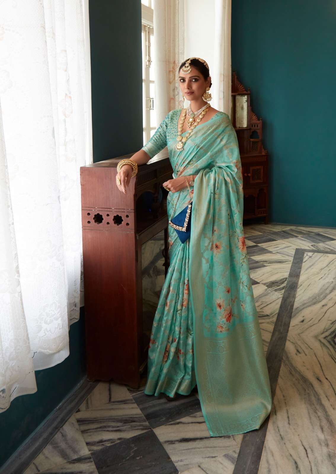 Rajpath Fiona Silk Beautiful Floral Printed Saree Wholesale catalog