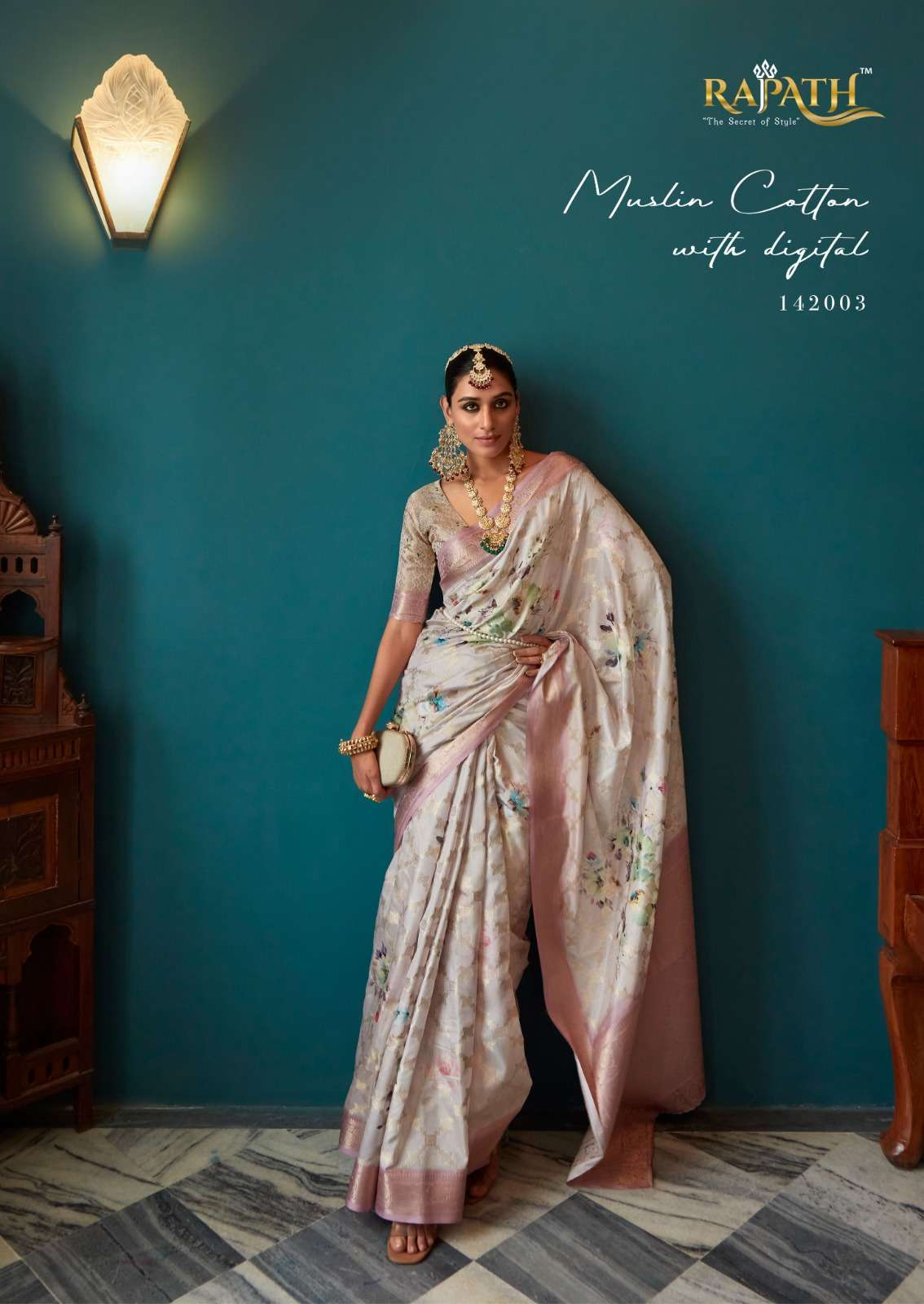 Rajpath Fiona Silk Beautiful Floral Printed Saree Wholesale catalog