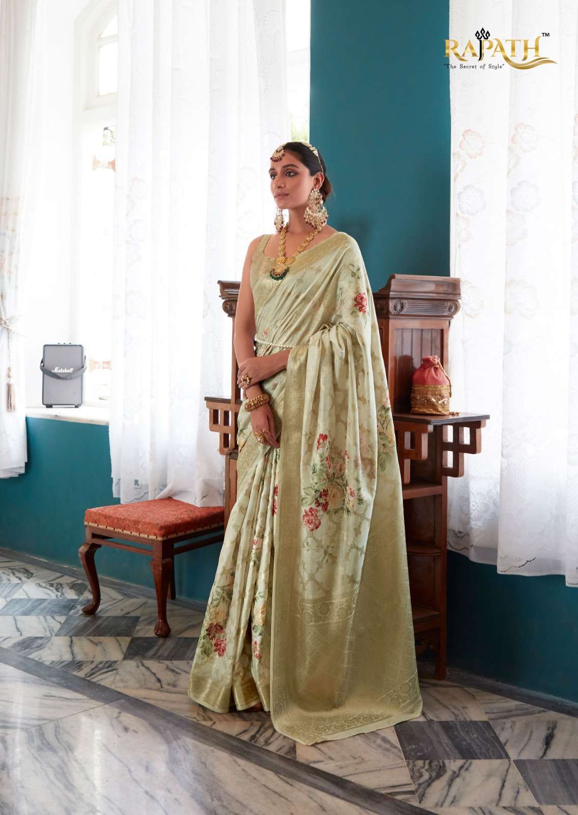 Rajpath Fiona Silk Beautiful Floral Printed Saree Wholesale catalog