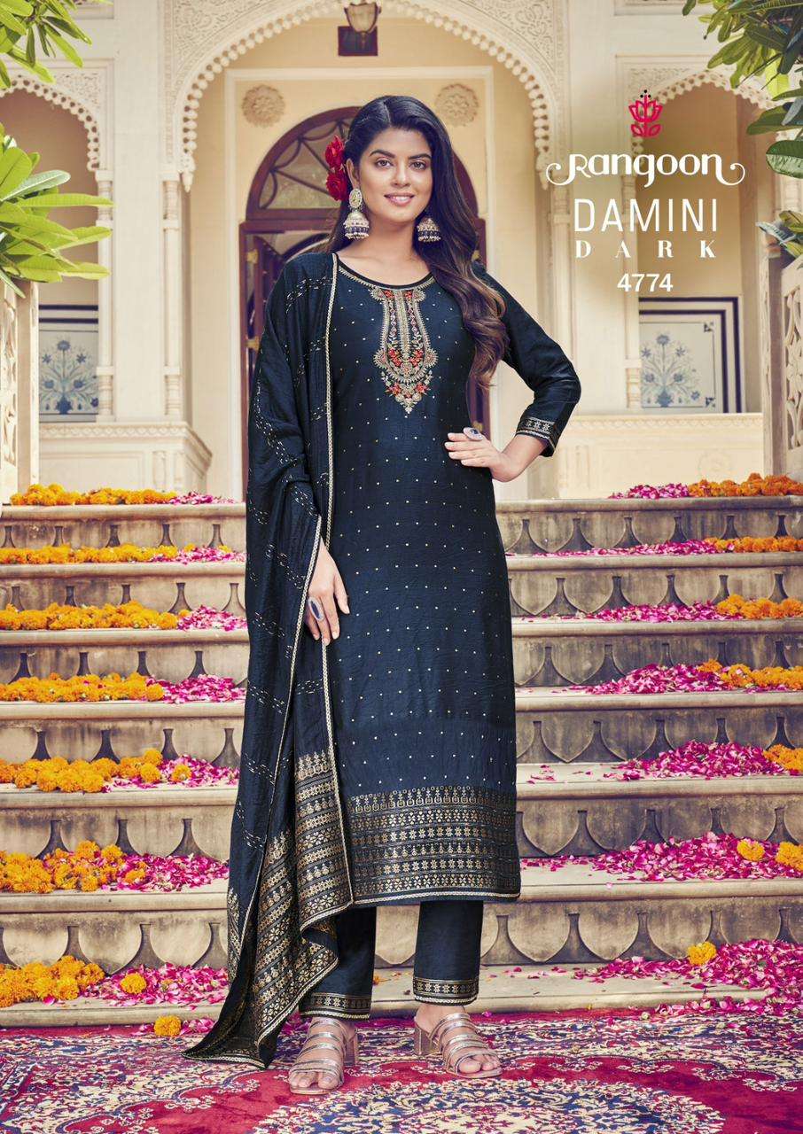 Rangoon Damini Dark Exclusive Trending Wear Ready Made Kurti Wholesale catalog