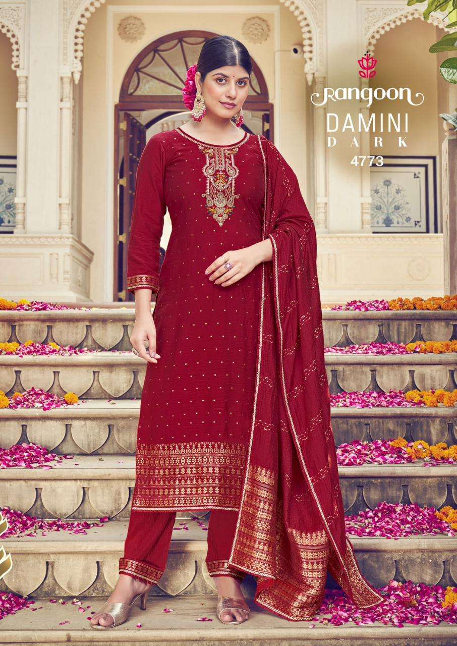Rangoon Damini Dark Exclusive Trending Wear Ready Made Kurti Wholesale catalog