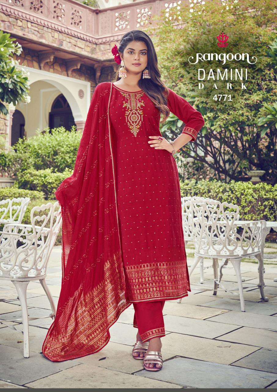 Rangoon Damini Dark Exclusive Trending Wear Ready Made Kurti Wholesale catalog