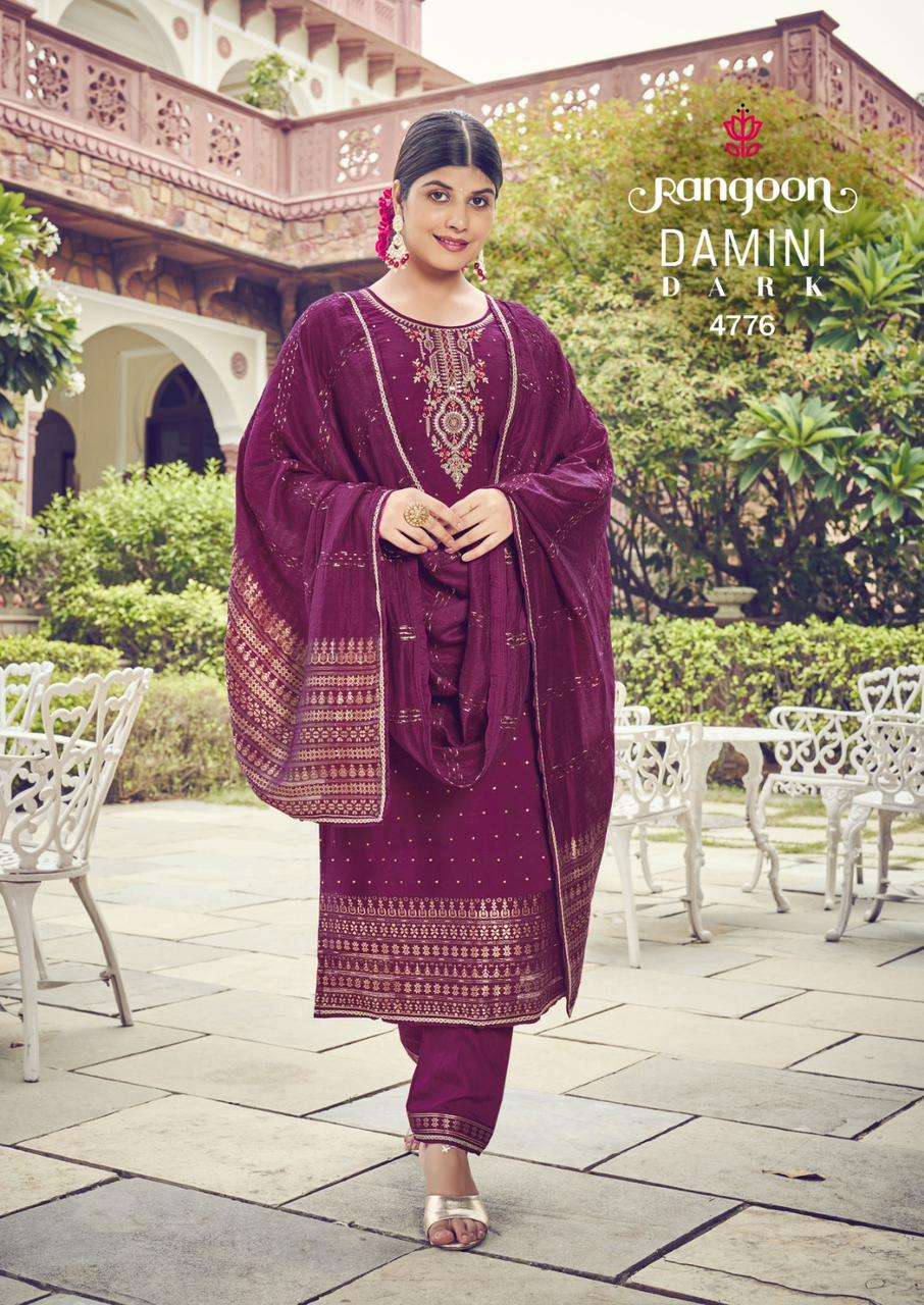 Rangoon Damini Dark Exclusive Trending Wear Ready Made Kurti Wholesale catalog