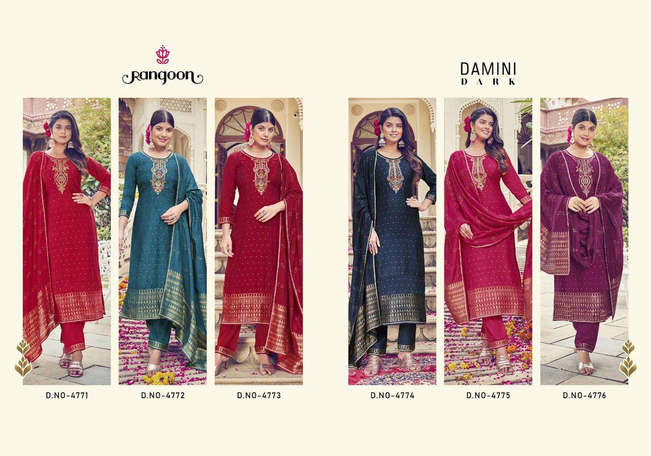 Rangoon Damini Dark Exclusive Trending Wear Ready Made Kurti Wholesale catalog