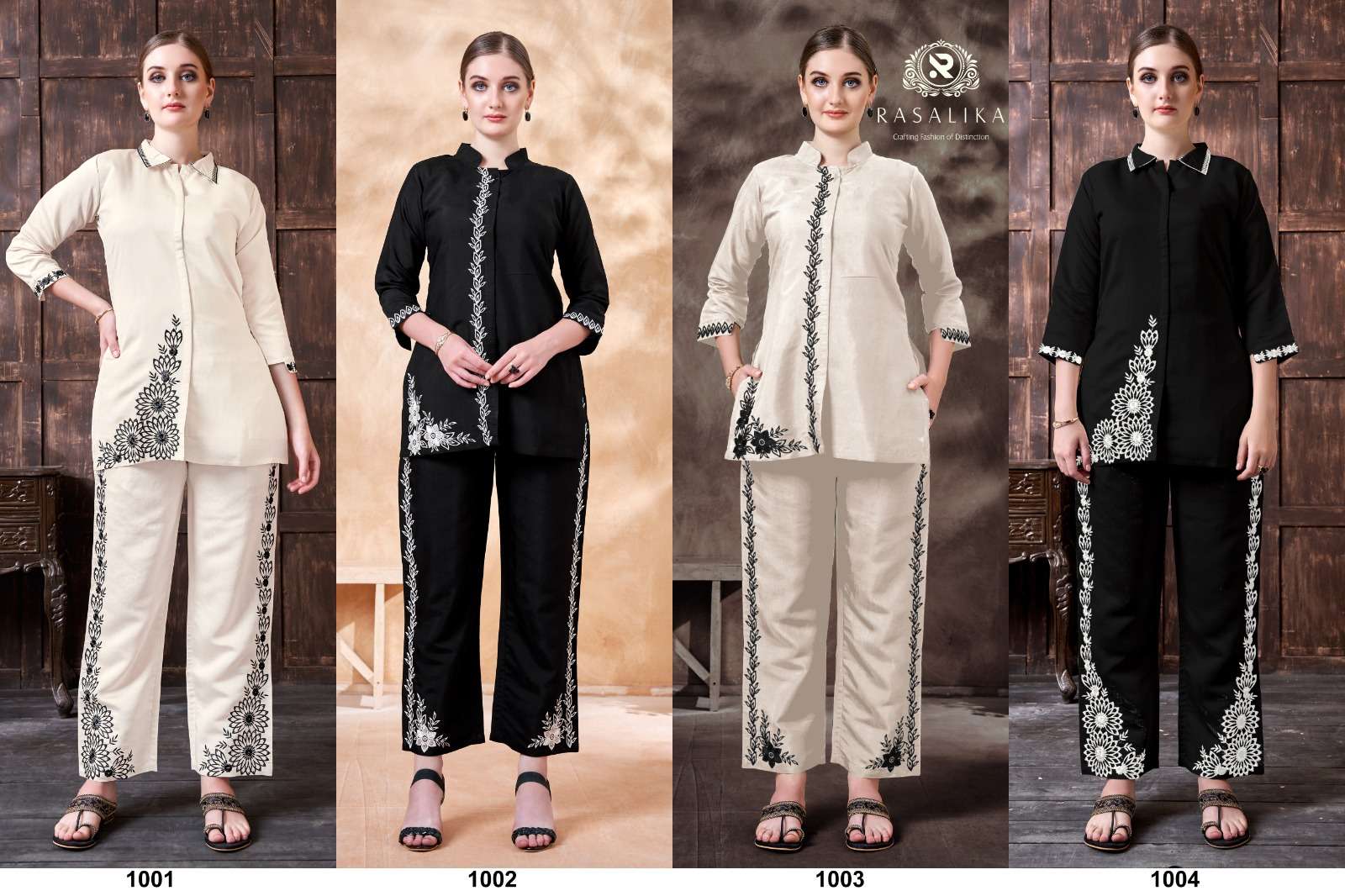 Rasalika 1001 To 1004 Silk Wear Co Ord Set Wholesale catalog