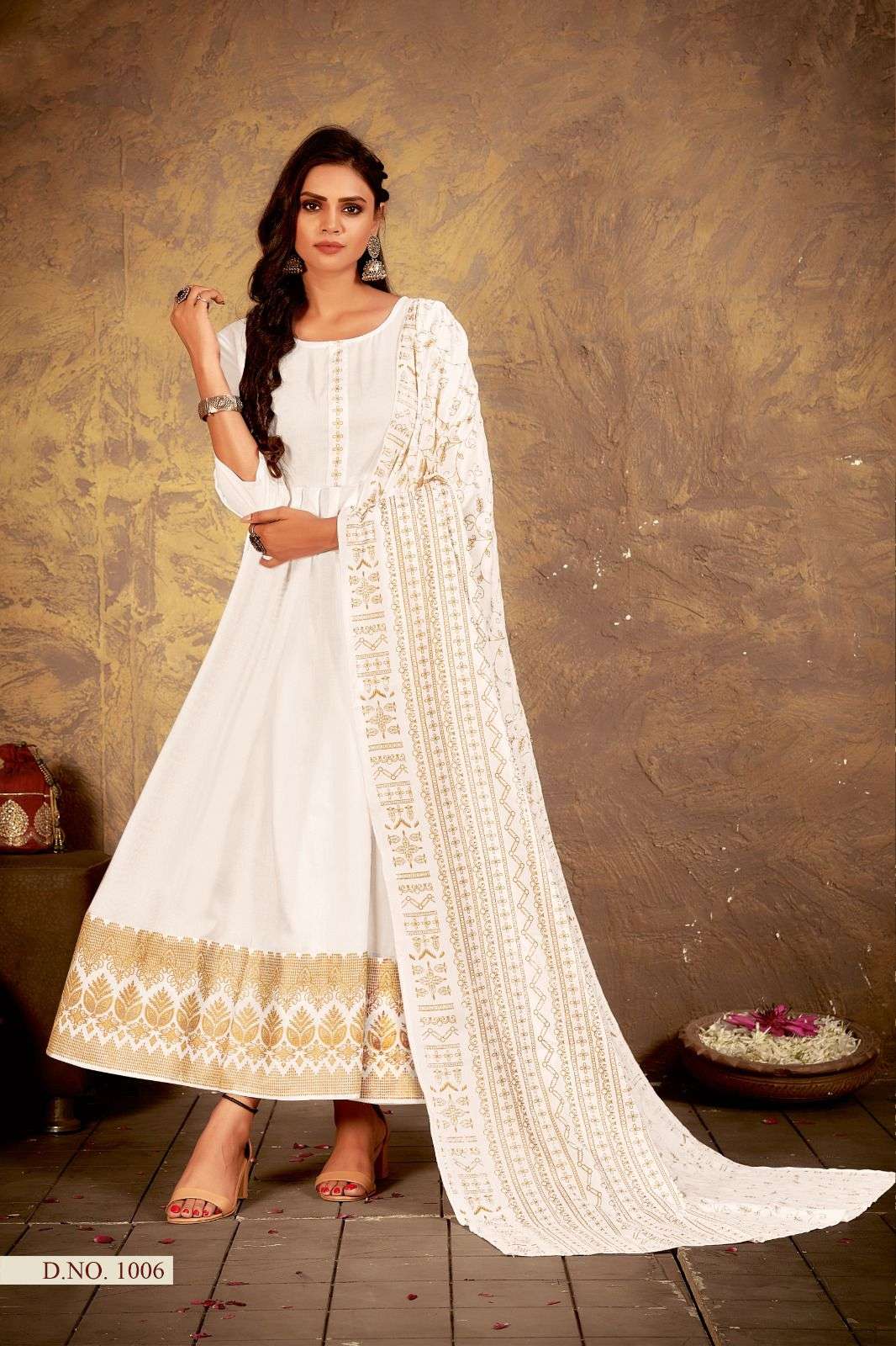 RAYON GOLD PRINT TOP & DUPATTA Kurti Wholesale catalog