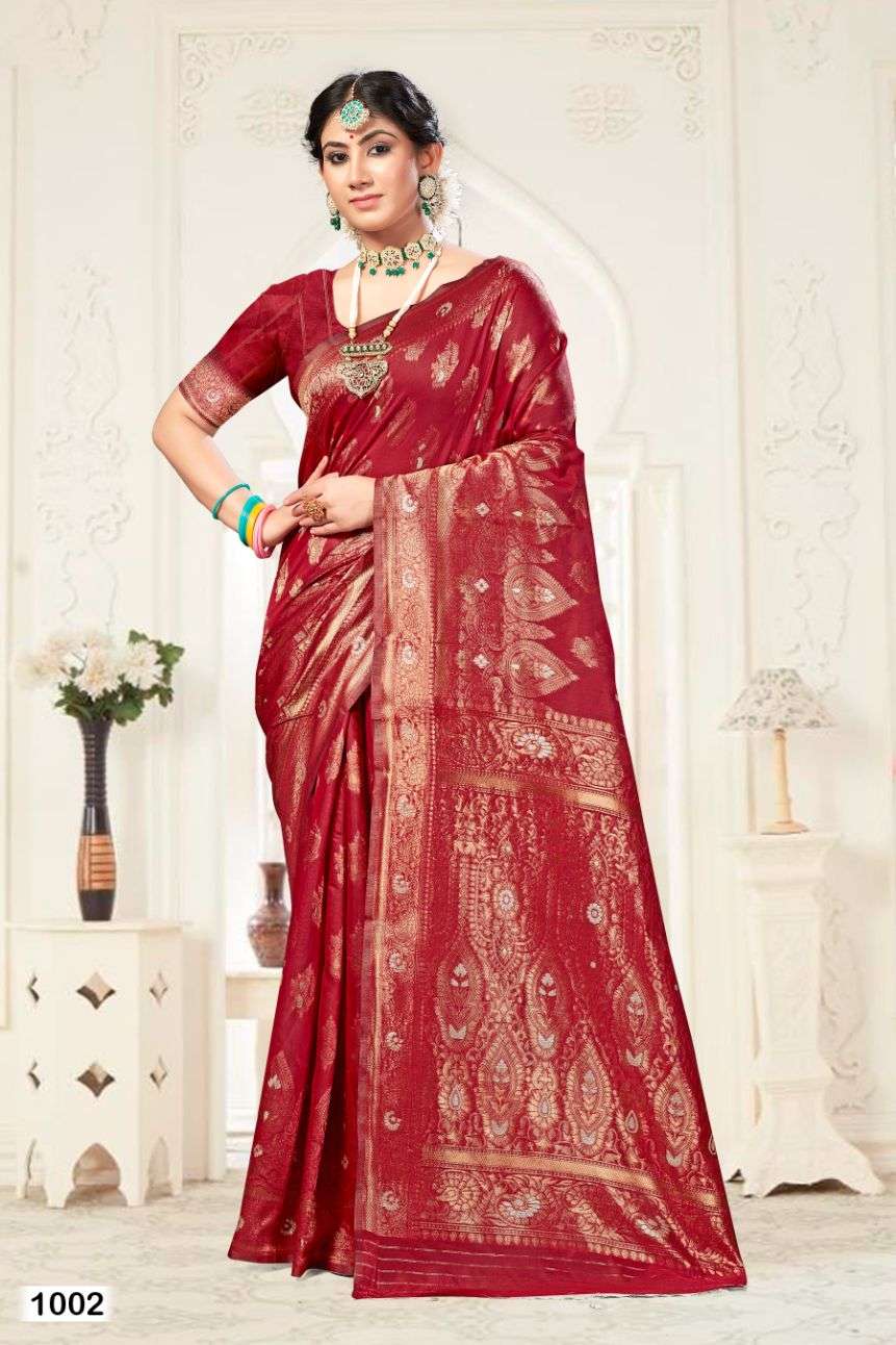 Riwazo Blue Sky Traditional Wear Organza Sarees Wholesale catalog