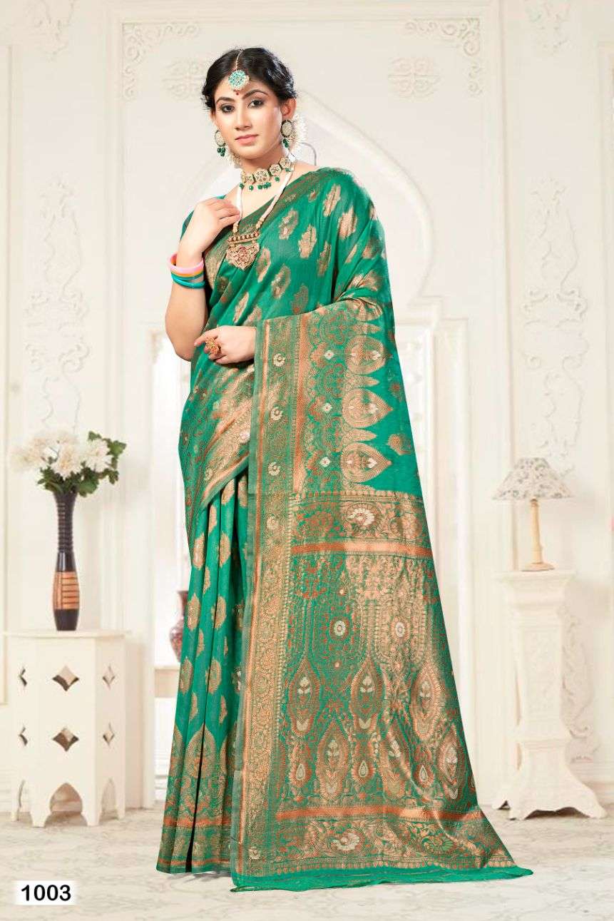 Riwazo Blue Sky Traditional Wear Organza Sarees Wholesale catalog