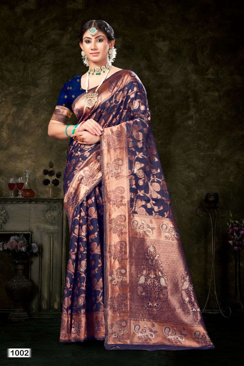 Riwazo BLUE SKY VOL-2 Traditional Wear Organza Sarees Wholesale catalog