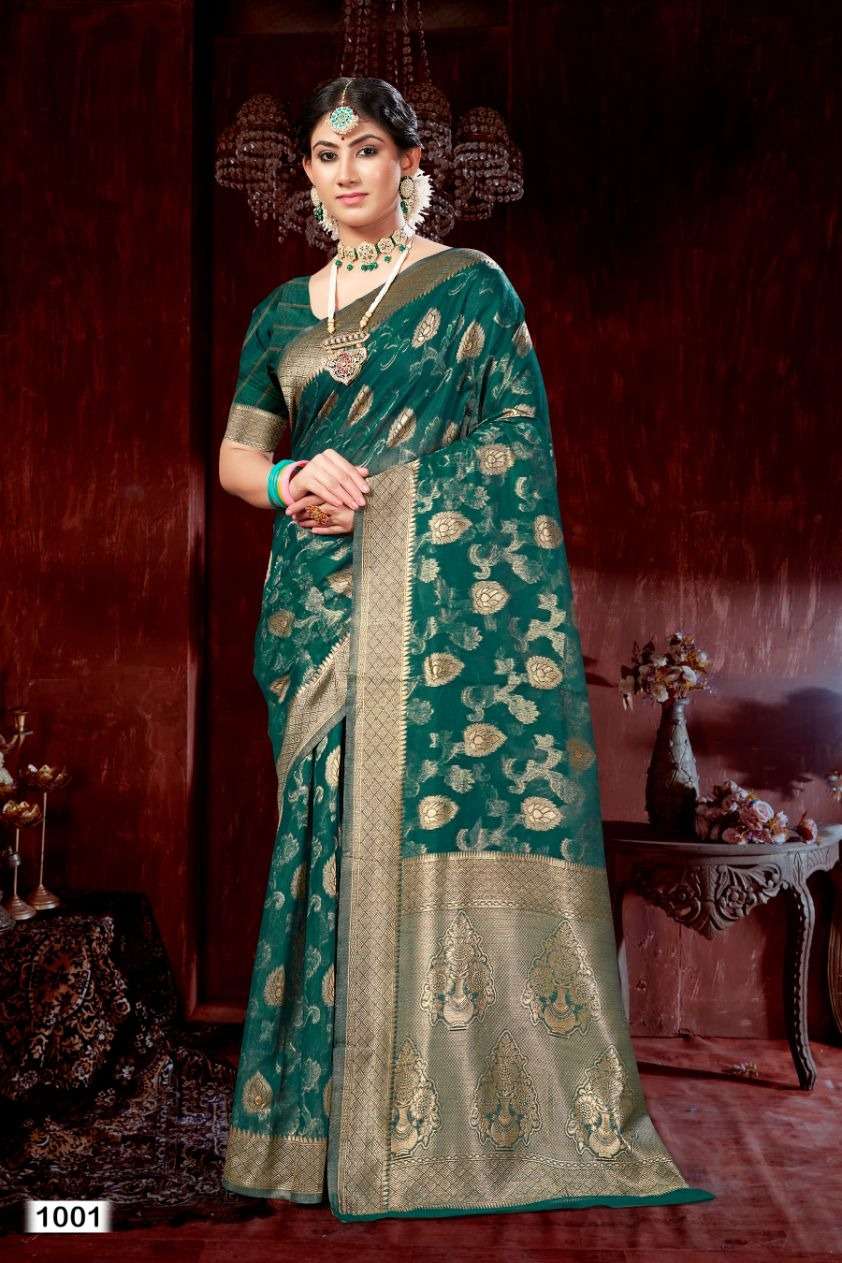 Riwazo BLUE SKY VOL-3 Traditional Wear Organza Sarees Wholesale catalog