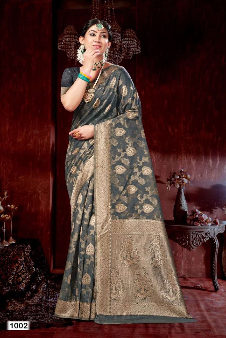 Riwazo BLUE SKY VOL-3 Traditional Wear Organza Sarees Wholesale catalog