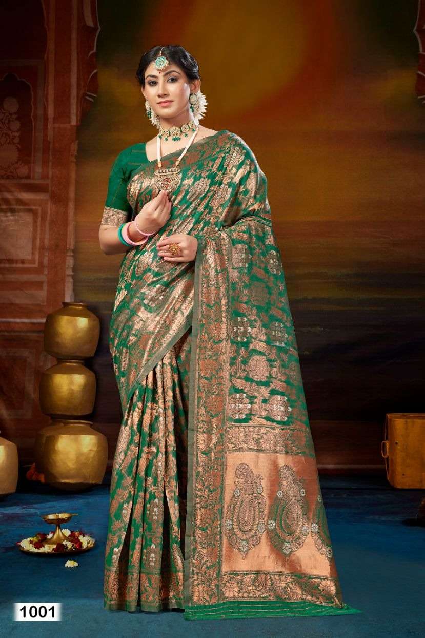 Riwazo BLUE SKY VOL-4 Traditional Wear Organza Sarees Wholesale catalog