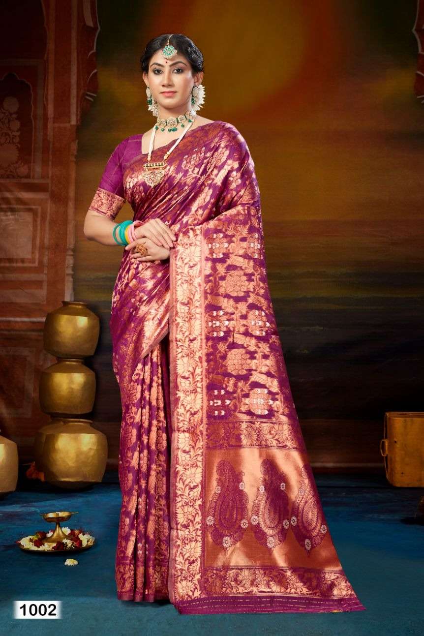 Riwazo BLUE SKY VOL-4 Traditional Wear Organza Sarees Wholesale catalog