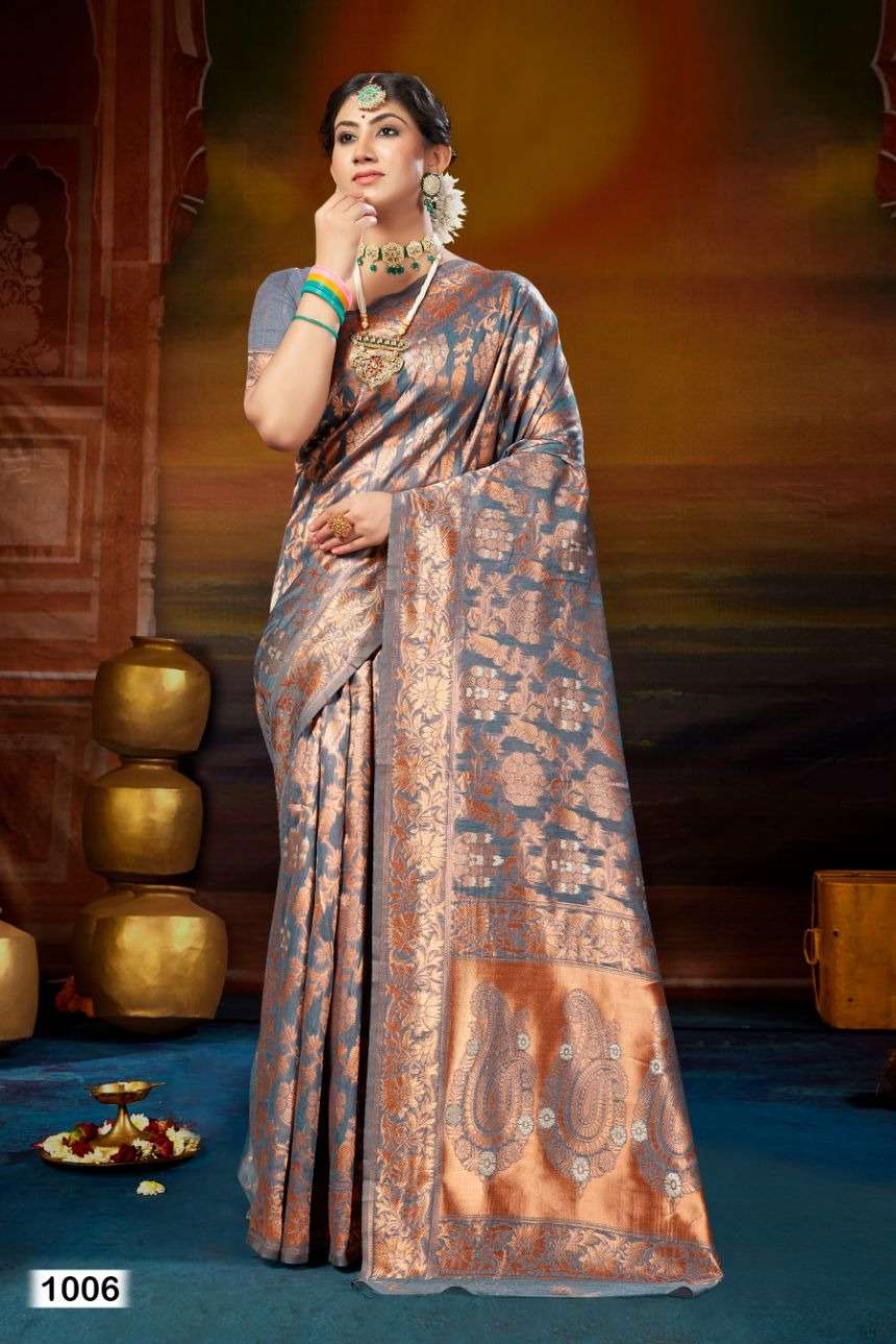 Riwazo BLUE SKY VOL-4 Traditional Wear Organza Sarees Wholesale catalog