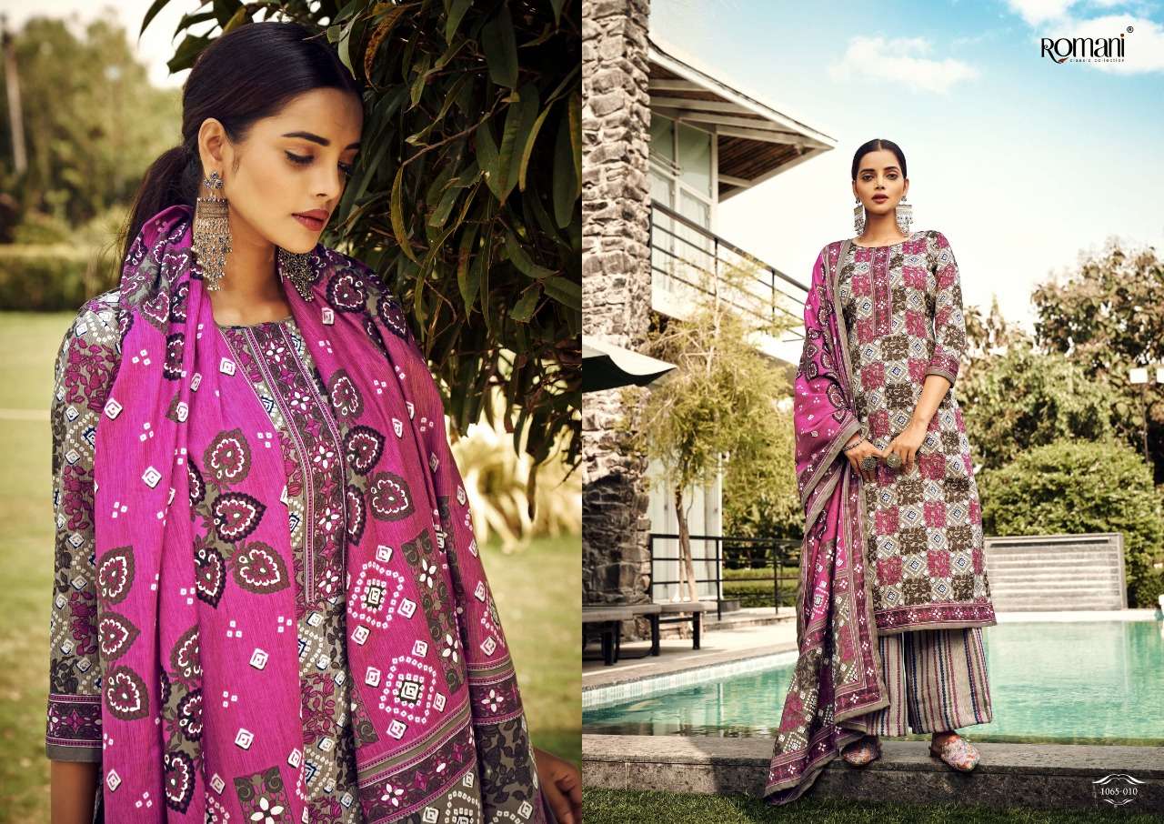 Romani Kasauti Exclusive Woollen Pashmina Dress Material Wholesale catalog