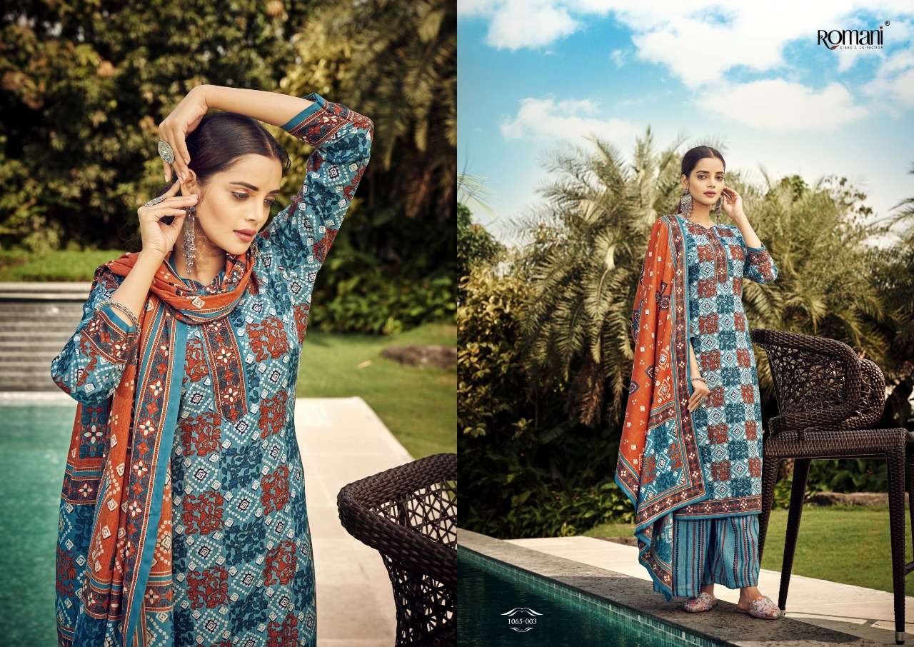 Romani Kasauti Exclusive Woollen Pashmina Dress Material Wholesale catalog