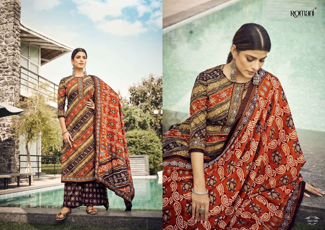 Romani Kasauti Exclusive Woollen Pashmina Dress Material Wholesale catalog