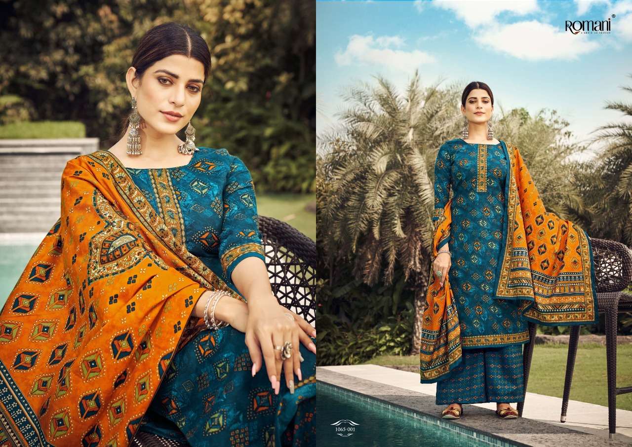 Romani Kasauti Exclusive Woollen Pashmina Dress Material Wholesale catalog