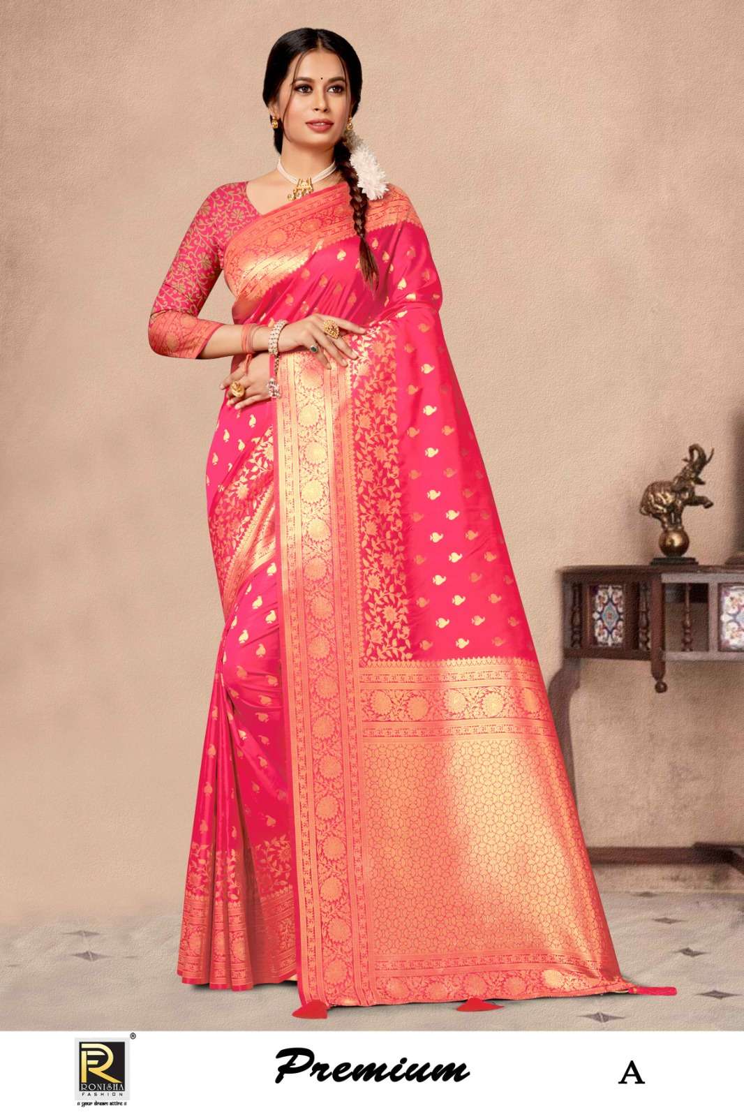 Ronisha Premium Designer Banarasi Silk Saree Wholesale catalog