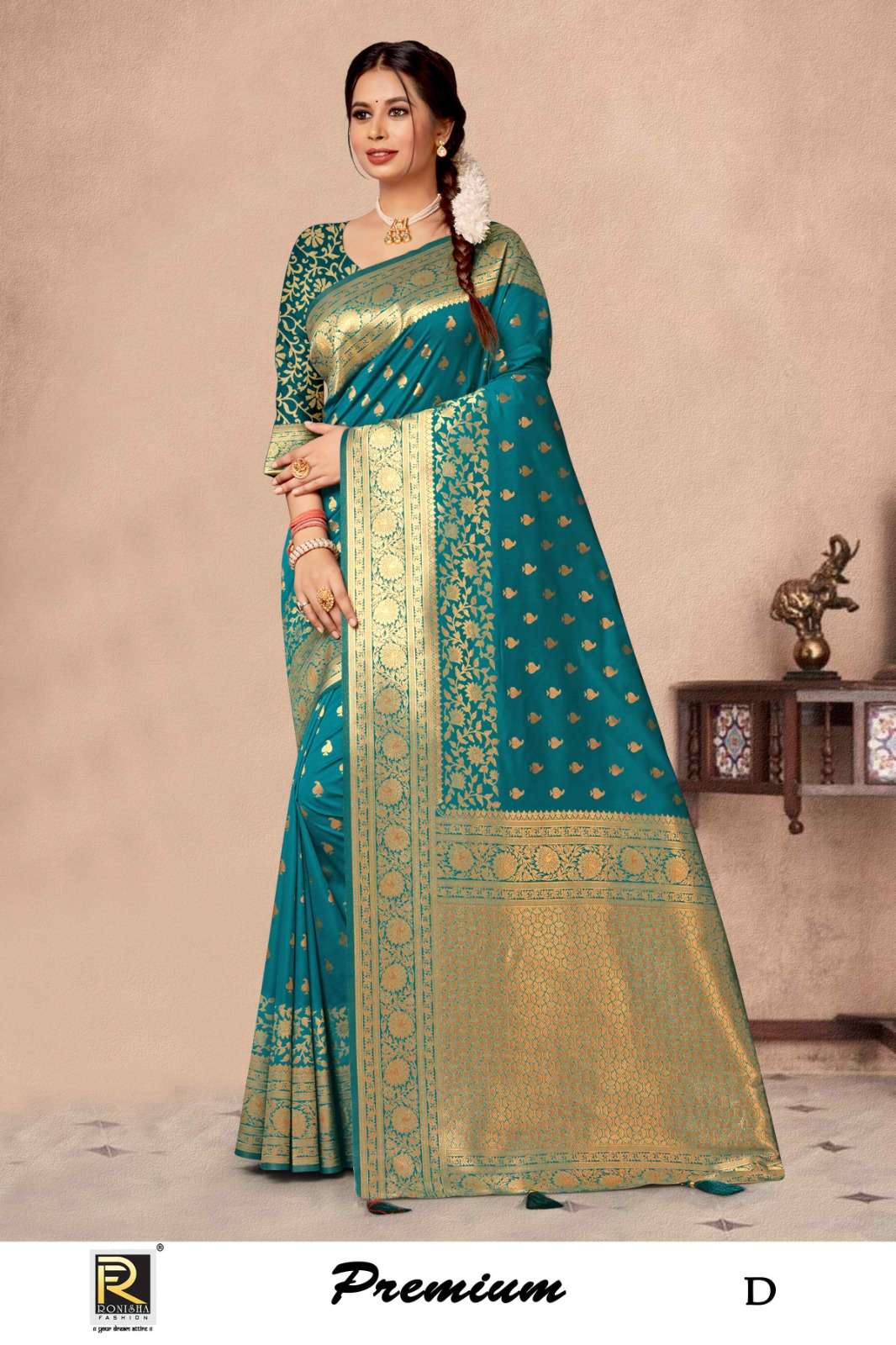 Ronisha Premium Designer Banarasi Silk Saree Wholesale catalog