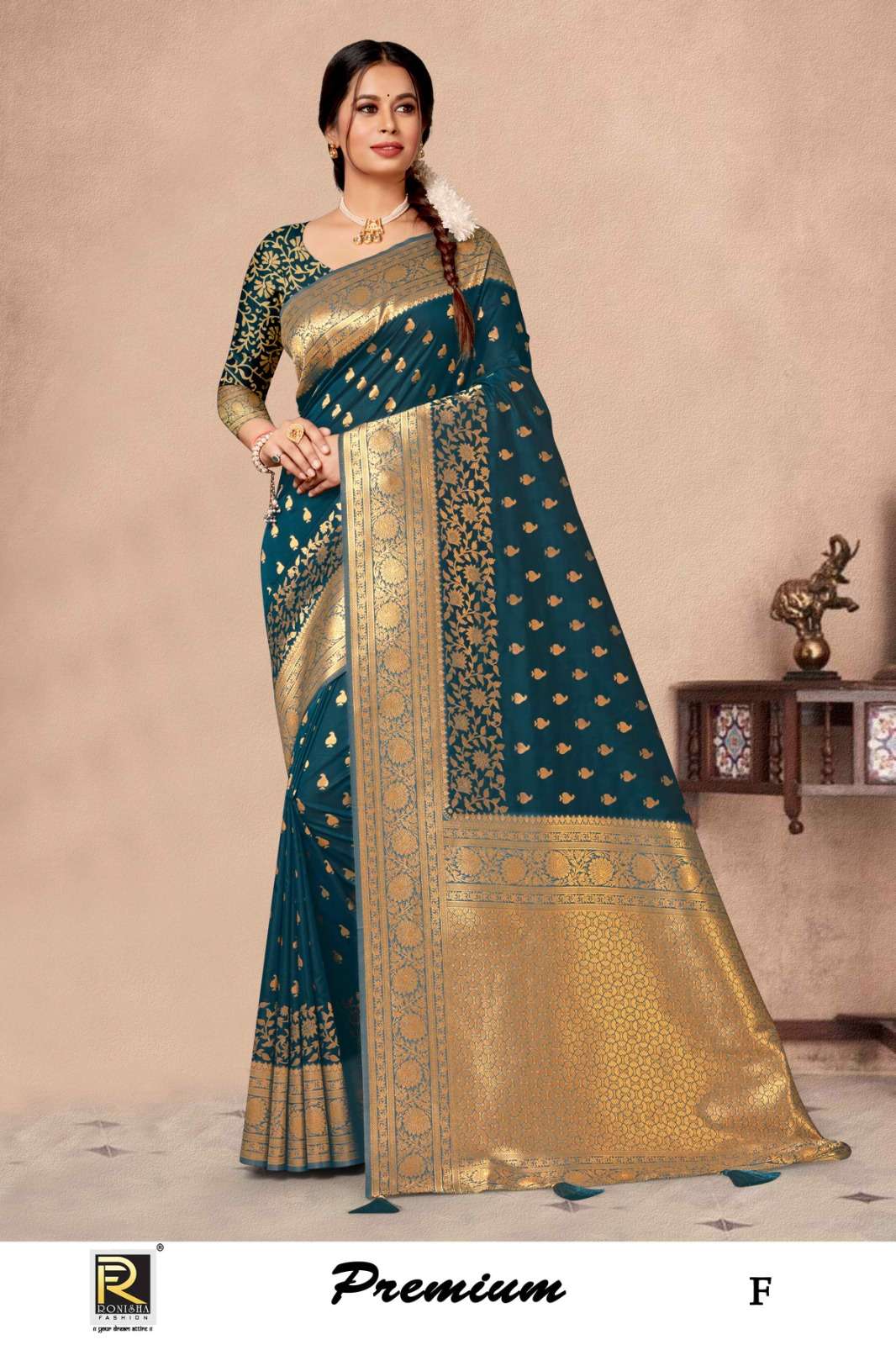 Ronisha Premium Designer Banarasi Silk Saree Wholesale catalog