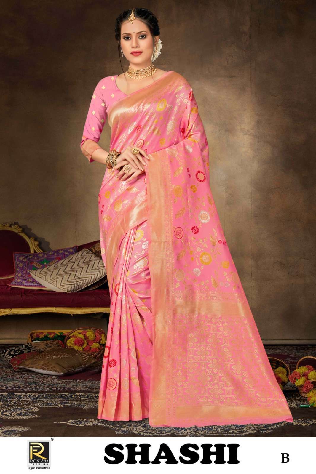 Ronisha Shashi Premium Fancy Silk Saree Wholesale catalog