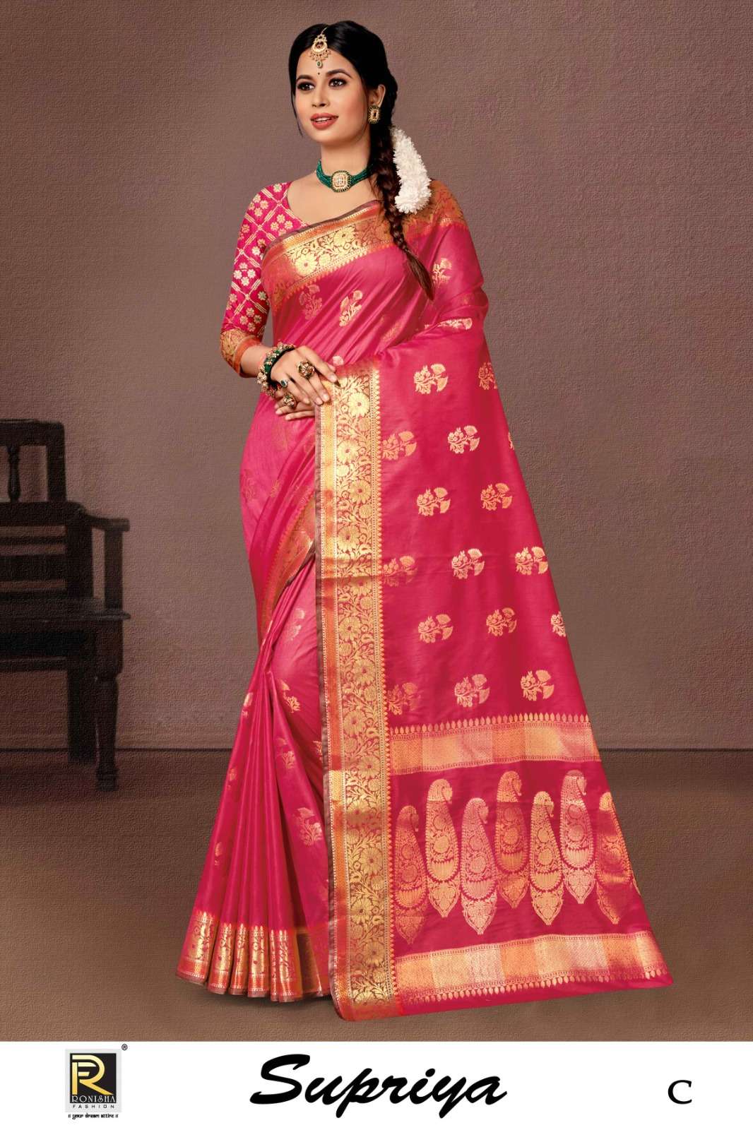 Ronisha Supriya Banarasi Silk Designer Saree Wholesale catalog