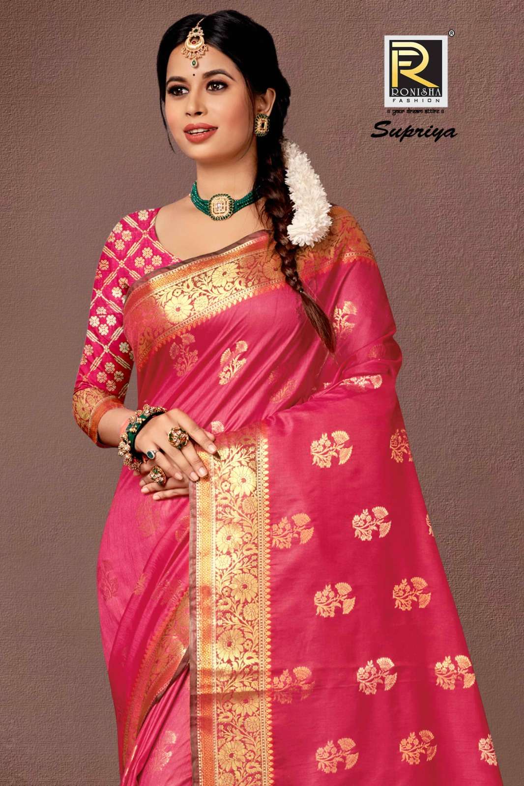 Ronisha Supriya Banarasi Silk Designer Saree Wholesale catalog